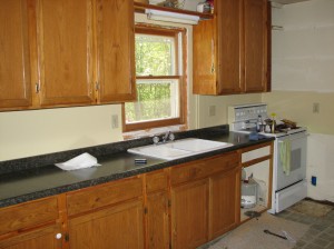 new counter top and new stove position